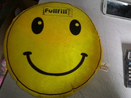 Smiley Pillow With Brand